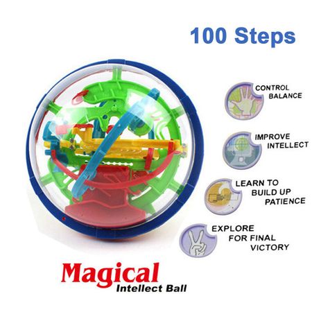 Montessori Game Maze Ball 100-299 Steps 3D Magic Intellect Puzzle Logic Game Big  Ball Educational Magic Intellect Puzzle IQ Kid