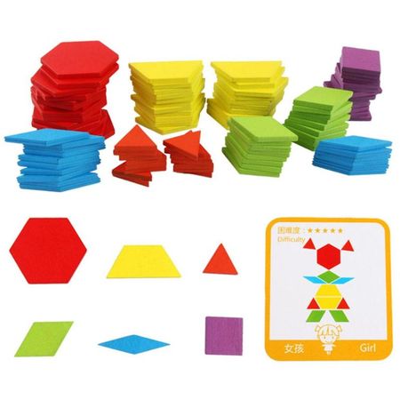 155pcs Wooden Jigsaw Puzzle Board Set Colorful Baby Montessori Educational Toys for Children Learning Developing Toy