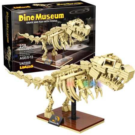 Jurassic Movie World Fit Lego Building Blocks Tyrannosaurus Fossil Skeleton Model The Dinosaur Museum Bricks Toys Birthday Gift