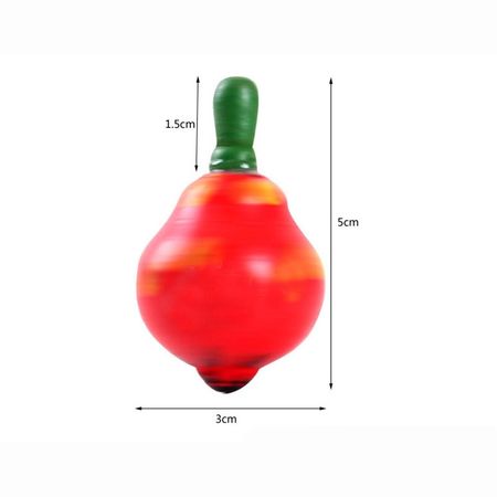 5cm Wooden Colorful Fruit Gyro Small Hand Rotating Spinning Top Classic Toys for Children Adult Relief Stress Desktop Game Toy