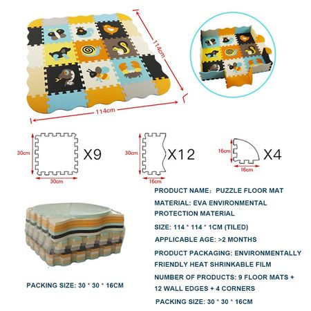 25pcs/Set Folding Mat For Children Kids Surface Activity Crawled Mats Eva Foam Puzzle Toys Child Floor Puzzles Baby Play Mat