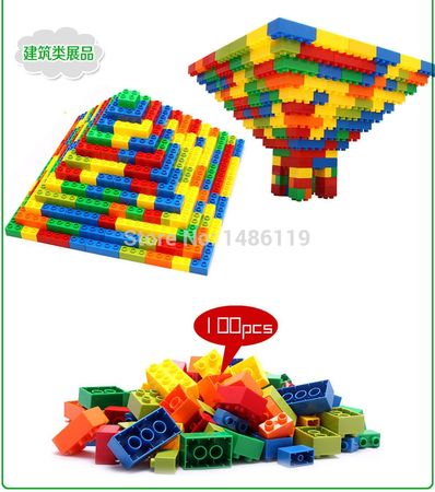 Woma Building Blocks 100pcs DIY Creative Bricks Toys for Children Educational Compatible Bricks Compatible