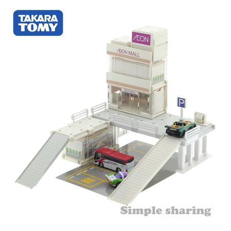 TAKARA Tomy Tomica Town Aeon Mall And Three Dimensional Car Parking Set Diecast Baby Toys Funny Kids Doll
