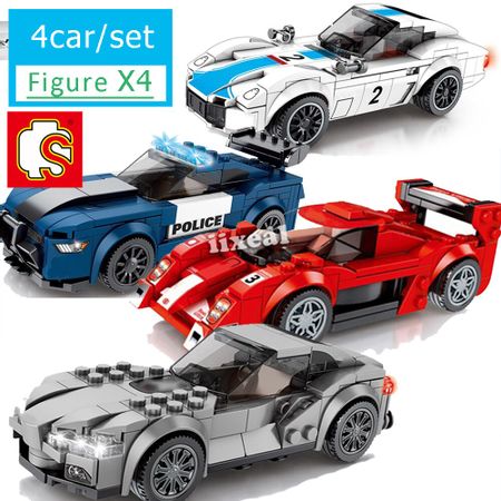 Constructor Fit Lego Technic Speed Champions Car Building Blocks SEMBO City Vehicles Super Sport Car Bricks Kids Toys Lepining