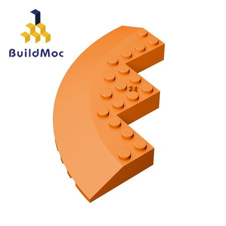 BuildMOC Compatible Assembles Particles 58846 Brick Round Corner 10x10 For Building Blocks Parts DIY LOGO Educational Tech Toys