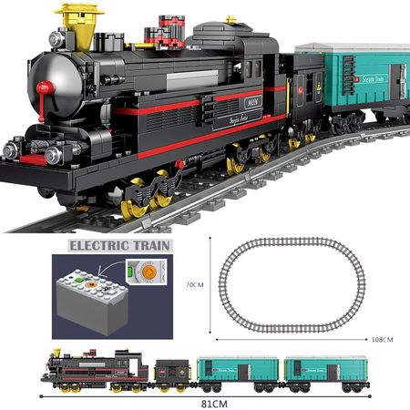 Technic brand Battery Powered Electric Classic Compatible All Brands Train City Rail Creator Building Blocks Bricks Toys