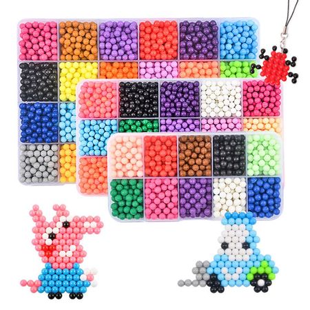 DIY Water Magic Beads Toys For Children Animal Molds Hand Making Puzzle Kids Educational Toys Boys girls Spell Replenish Beans