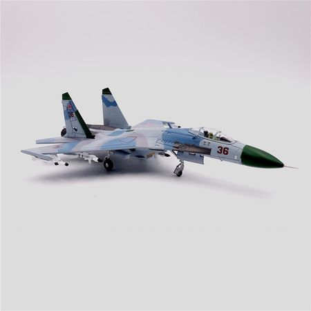1/100 Barents Military SU-27 Flanker 1987 Russian NO.36 Fighter Diecast Metal Plane Model Toy Adult Boy Birthday Gift Collection