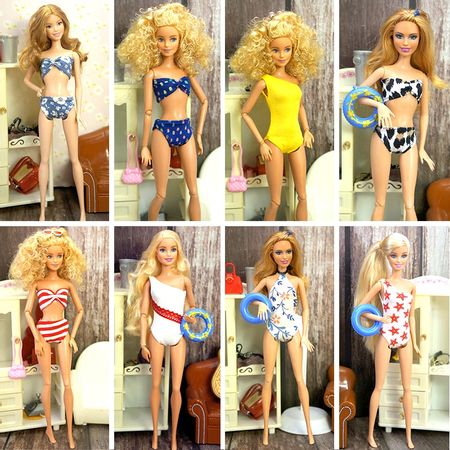 Swimsuit DIY Dress for Barbie Dolls Clothes Girls Fashion Accessories Clothes Baby Suit 18 Inch Doll Toys for Children Swimwear