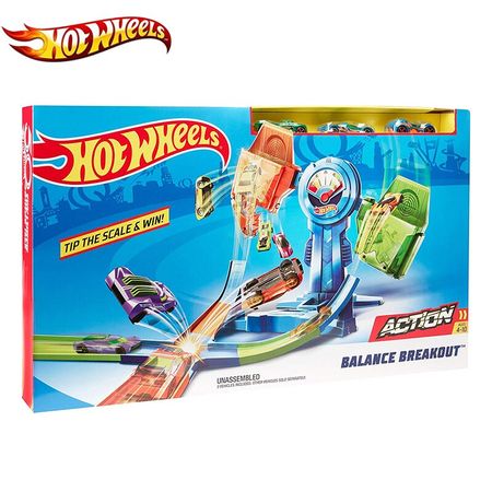 Hot Wheels Balance Breakout Adventure Car Track Play Set Sport Action Model Car Accessories Toy Juguetes Boy Assemble Toys Gift