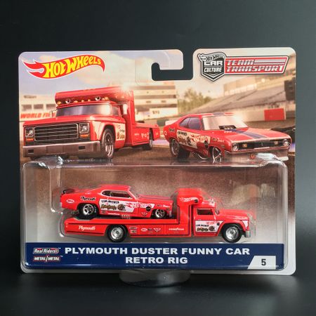 Hot Wheels Car Culture Team Transport NISSAN SKYLINE PLYMOUTH Real Riders Collector Edition Metal Diecast Model Car Kids Toys