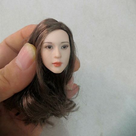 1/6 Scale Asia Girl Joey Wong Head Sculpt Model Pale Skin For 12'' TBL Figure Body