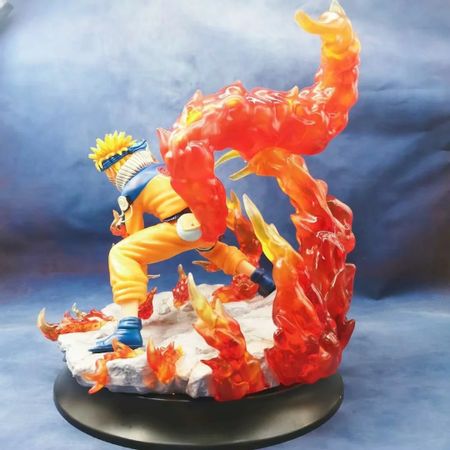 GK Naruto Final Valley Uzumaki Naruto fighting & Uchiha Sasuke Luminous Figure PVC Model Toys