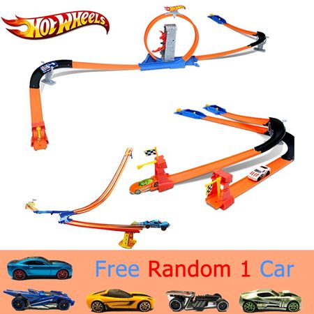 Hot Wheels Racing Car 3Style Set Easy Style High Speed Competition Car Hotwheels Track Toy Children Day Gift For Kid Model BGJ0