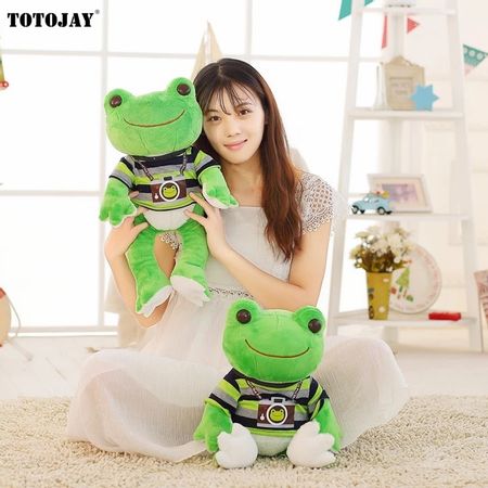 1pc 26/53cm Lovely Frog Plush Toys Soft Cartoon Dressed Frog Stuffed Animal Doll Kids Sleeping Toys Children Birthday Presents