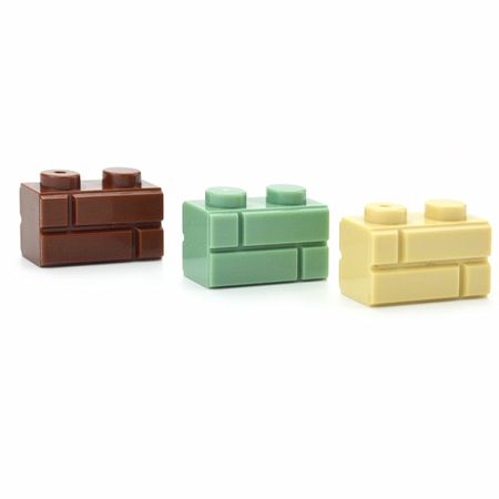 130pcs MOC Accessories Doors Windows DIY Building Blocks Thick wall Bricks 1x2 Dots Educational Compatible with lego