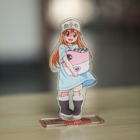 Tronzo Anime Licensing 15cm Acrylic Hataraku Saibou Figure Erythrocyte Leukocyte Platelet Figure Toy Cartoon Desk Decoration