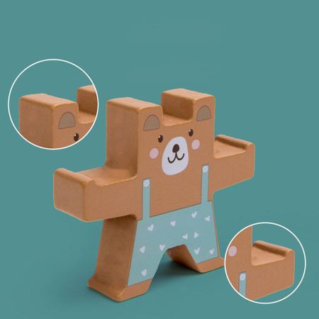 Baby Toys Cute Animal Seesaw Building Blocks for Children Creative Assembling Educational Toys Wooden Balance Wood