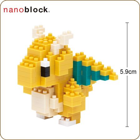 Nanoblock Pokemon Dragonite NBPM-011 Kairyu 190pcs Anime Cartoon Diamond mini micro Block Building Blocks Bricks Toys Games