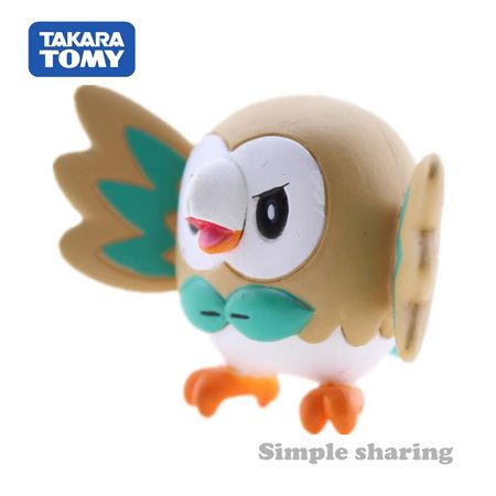 TAKARA TOMY Tomica POKEMON Figures Rowlet Model Kit Pocket Monster  EX 11 ANIME Bird Resin Miniature Baby Toys