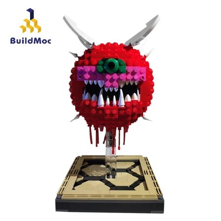 Buildmoc  Doom Cacodemon 4560 Game Weird One-eyed Monsters Set Building Blocks Bricks Bulk Model Figures Educational Kids Toys