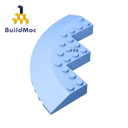 BuildMOC Compatible Assembles Particles 58846 Brick Round Corner 10x10 For Building Blocks Parts DIY LOGO Educational Tech Toys