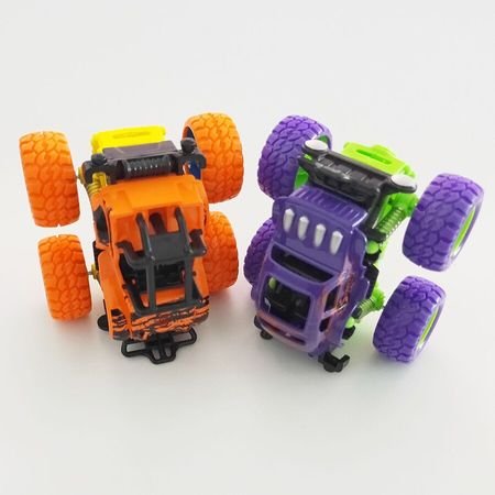 New Plastic Inertia Dynamic Stunt Car Four-wheel Drive Children Pull Back Model Cars Buggy Toys for Kids Cool Birthday Gift