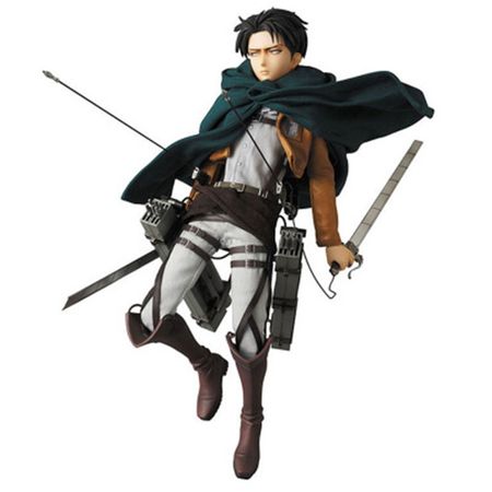 Attack On Titan Levi Eren Cartoon Doll -Packed Japanese Figurine Action Figure For Kid Anime Collection PVC 28cm Box