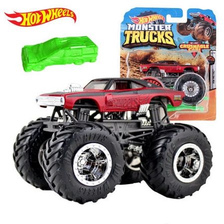 Original Hot Wheels Monster Trucks 1:64 2PCS Collection Hotwheels Car Toy Toys for Boys Hot Wheels Car Giant Wheels Diecast Car