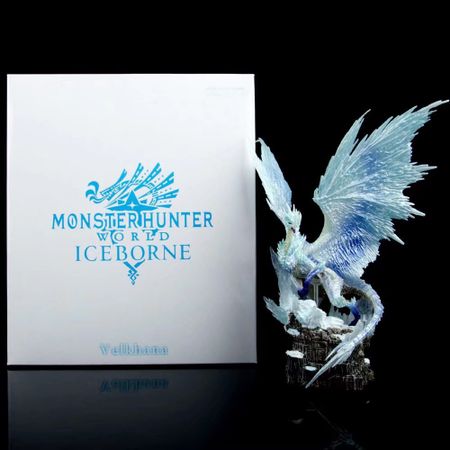 Game the Monster Hunter Iceborne Velkhana Dragon PVC Statue Figure Model Toys 22cm