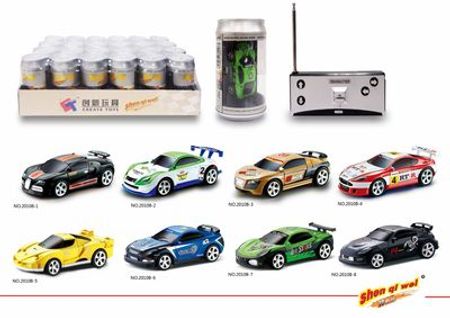 2020 Hot Coke Cans Mini Rechargeable Remote Control Car High-Speed Car Children's Gift  7.5CM PVC