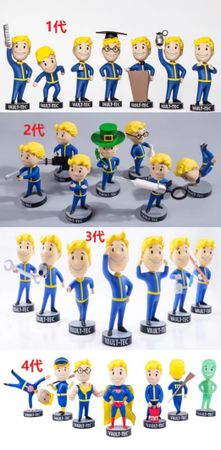 Fallout Bobblehead Cute Vault Boy Full Set Figure Toys