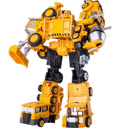 5 in 1 Transformation Robot Car Metal Alloy Engineering Construction Vehicle Truck Model Excavator Toys gifts for children