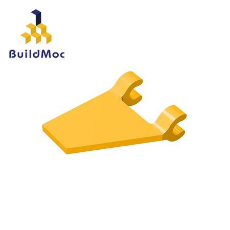 BuildMOC 44676 Flag 2 x 2 Trapezoid For Building Blocks Parts DIY LOGO Educational Tech Parts Toys
