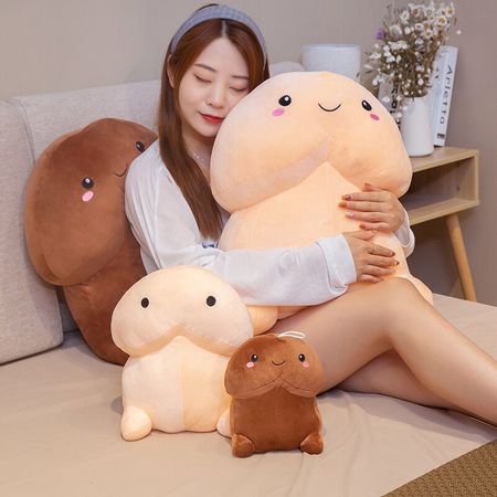 10/20cm Cute Flesh-colored Penis Plush Toy Pillow Sexy Soft Toy Stuffed Funny Cushion Simulation Lovely Gift for Girlfriend