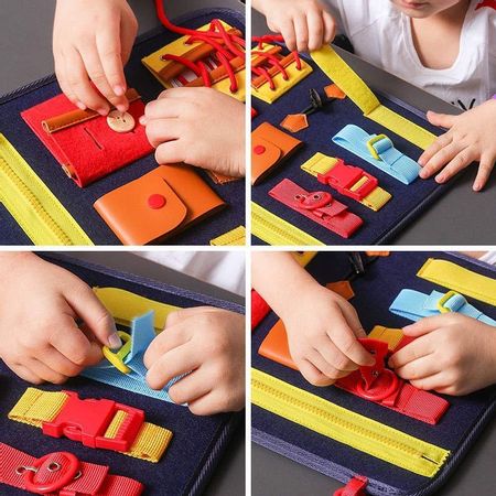 Montessori Toy Essential Educational Sensory Busy Board For Toddlers Ntelligence Development Educational Toy