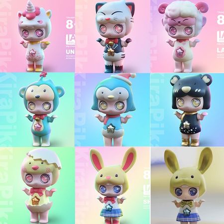Iatoys Kirapika Figure Anime Series Blind Box Tide Play Game Cute Figure Action Stand Anime Doll for Girls Gift Life Decoration
