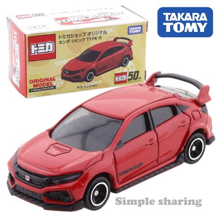 Takara Tomy Tomica Shop Original Honda Civic TYPE R Red Car Hot Pop Kids Toys Motor Vehicle Diecast Metal Model