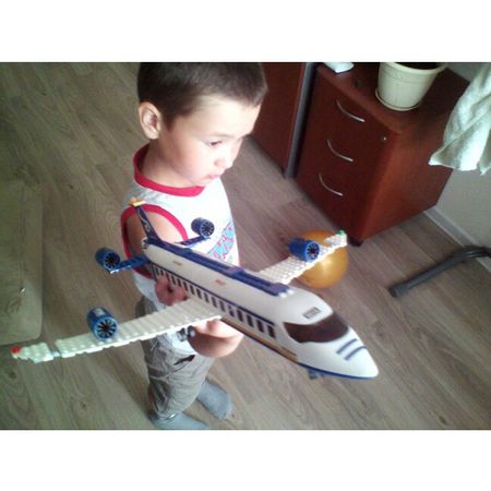 Blocks Air Plane Passenger Airport Building Blocks Avitation Boy Favorite Toys Assembly DIY Chilren Juguetes Gift