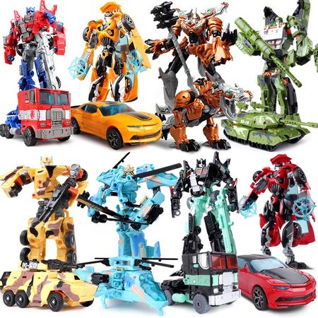 19cm Big Plastic Educational Transformation Robot  action figure toys for children boys deformation car model Toys gift