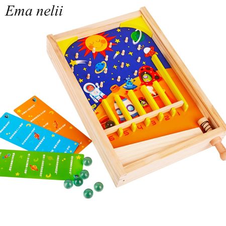 Novelty Puzzle Educational Wooden Toys for Children Learning Math Toy Pachinko Shooting Desktop Game Toy Kids Birthday Gift Z02