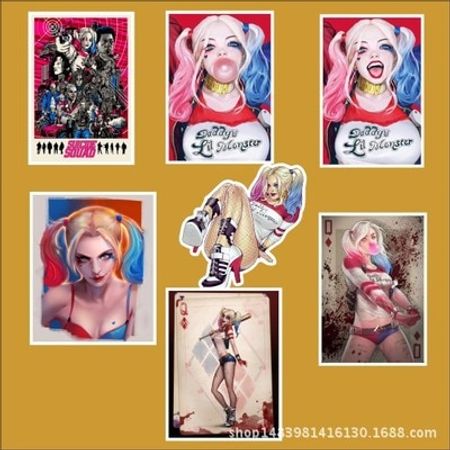 Suicide Squad Harley Quinn Sticker For Car Laptop Luggage Skateboard Decal Stickers TD ZW 7Pcs/Lot