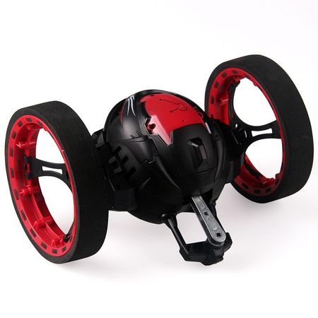 2.4G RC Bounce Car with Jumping LED Light Music Automatic balancing Upright walking Remote Control Robot Car Toys Gifts for kids