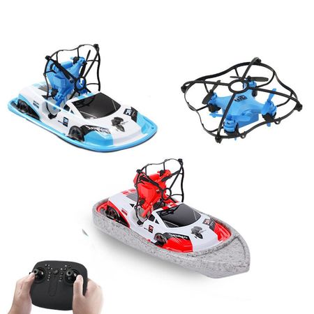 3 in 1 Airplanes RC car RC speed boat Toy HD camera Aerial photography Simulator UAV Drone Four-wing Aircraft Deformable gift 2