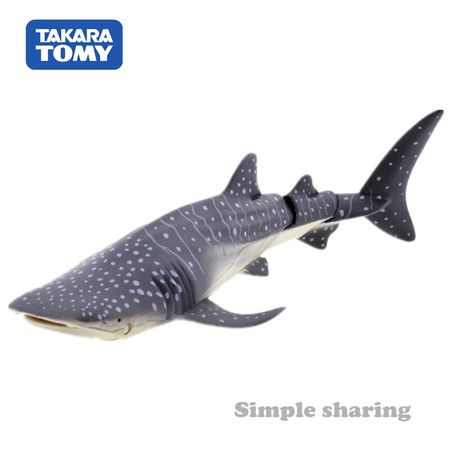 Takara Tomy Tomica Ania Animal Venture Al-05 Whale Shark Figure Resin Puppet Pop Educational Baby Toys The Tail Movable