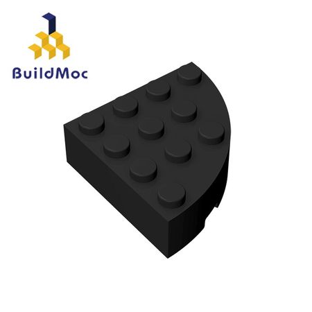 BuildMOC Compatible Assembles Particles 2577 4x4 1/4 For Building Blocks Parts DIY enlighten block bricks Educational Tech Toys