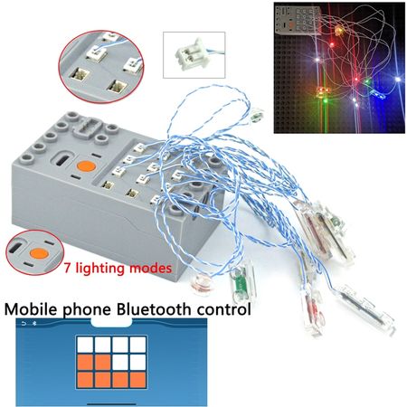 moc Accessories signal Led Light Toys Technic City Street DIY 25cm remote control  Lamp Pin port compatible with Building Block