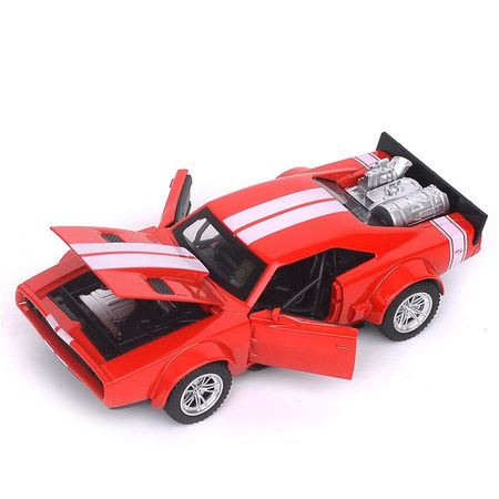 1:32 Scale 15CM Charger Alloy Car 3 Door can open Diecast Model Toy with wheel sound light Christmas Gift toy for kids