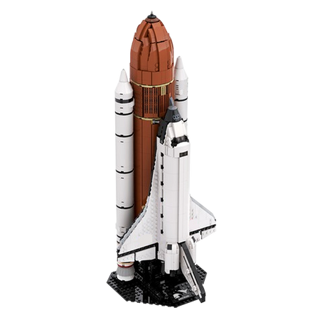 MOC Space Shuttle Launch Center (1:110 Scale) Model Building Blocks Spaceship Spaceport Figure Rocket Bricks Construction toys