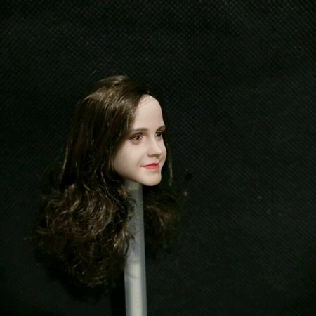 1/6 Scale Glf  Emma Watson Little Girl Brown Hair Head Sculpt Model Toy